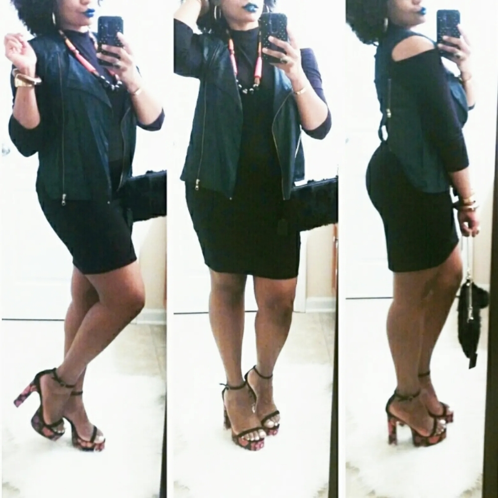 Ted Baker Shiny Blue Gold Zipper Low-High Vest